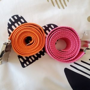 Pink & Orange Belts